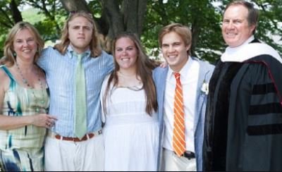 Debby Clarke Belichick with her former husband Bill Belichick and children Amanda, Stephen, and Brian